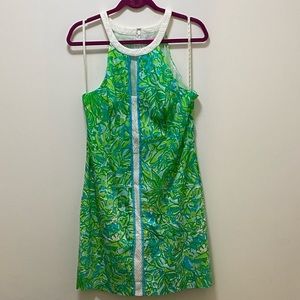 LILLY PULITZER Pearl Shift Dress/Green Parrot